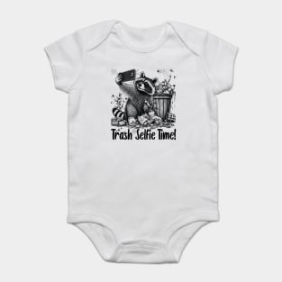 Funny Racoon Selfie Baby Bodysuit